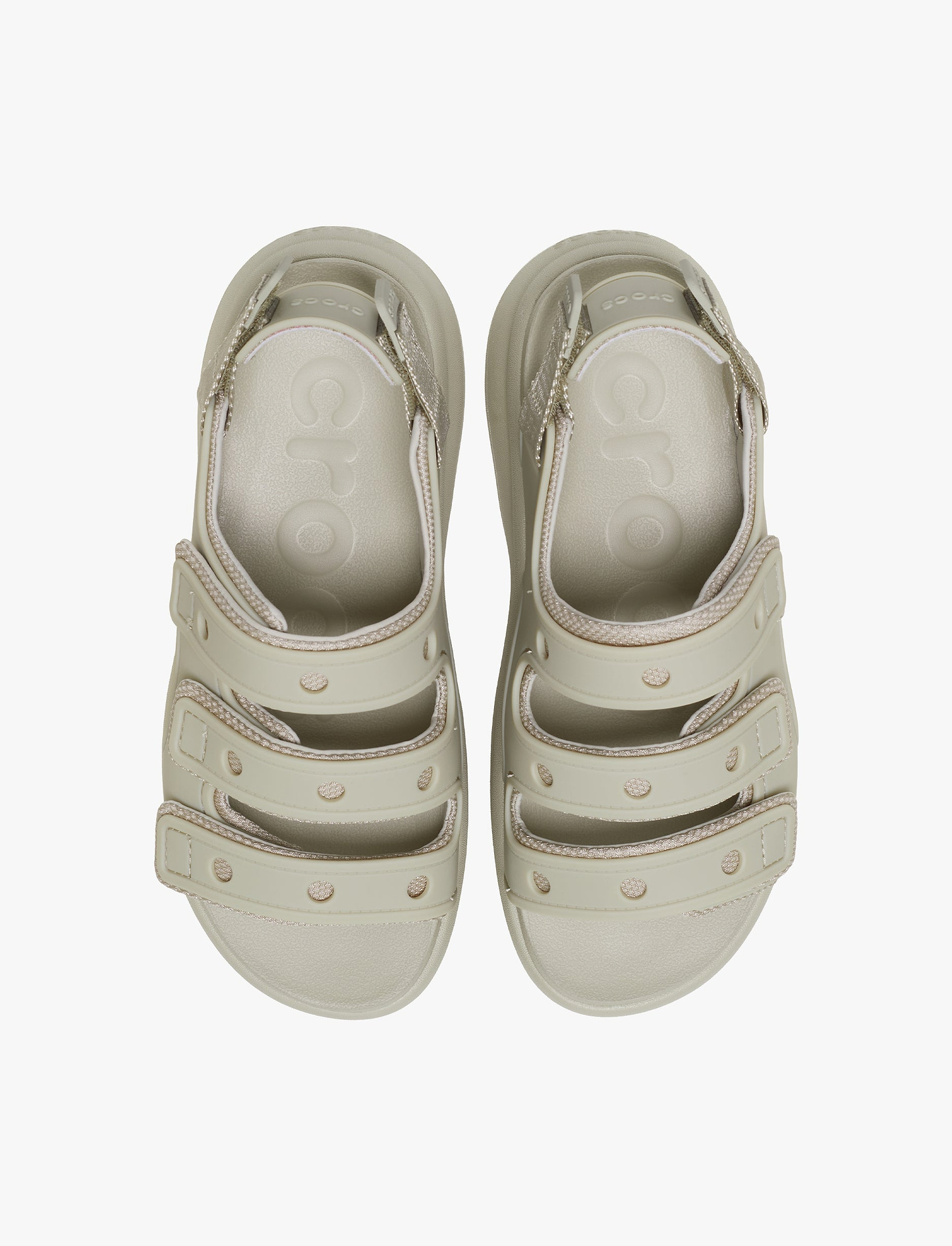 Crocs Soho Frosted Sport Sandal - סנדלי פלטפורמה קרוקס סוהו לנשים בצבע מטאור