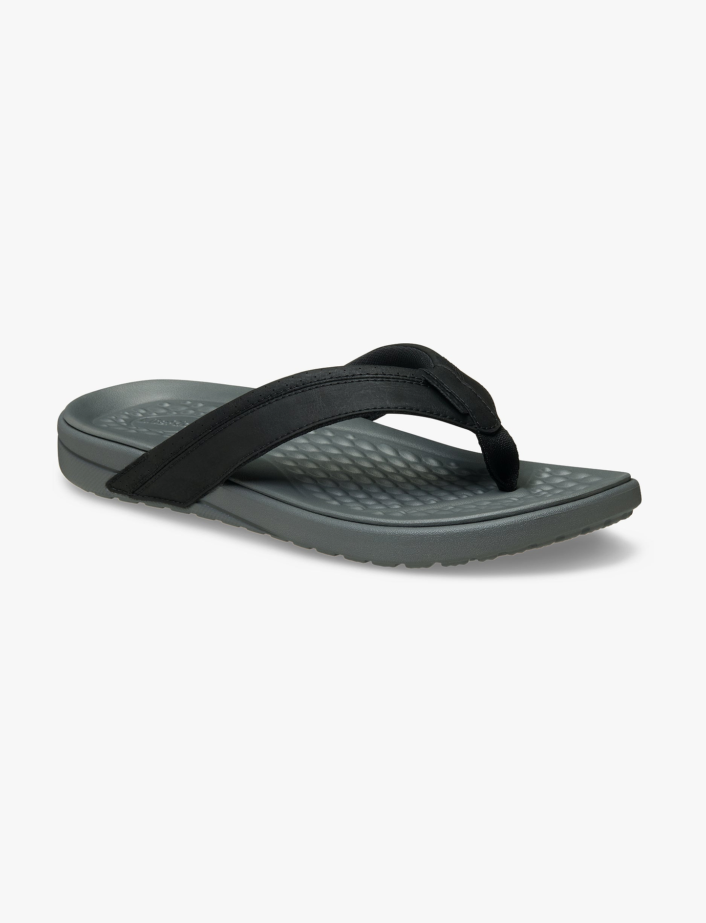 Crocs Yukon Surf LR Flip - כפכפי אצבע קרוקס לגברים בצבע אפור סלייט/שחור