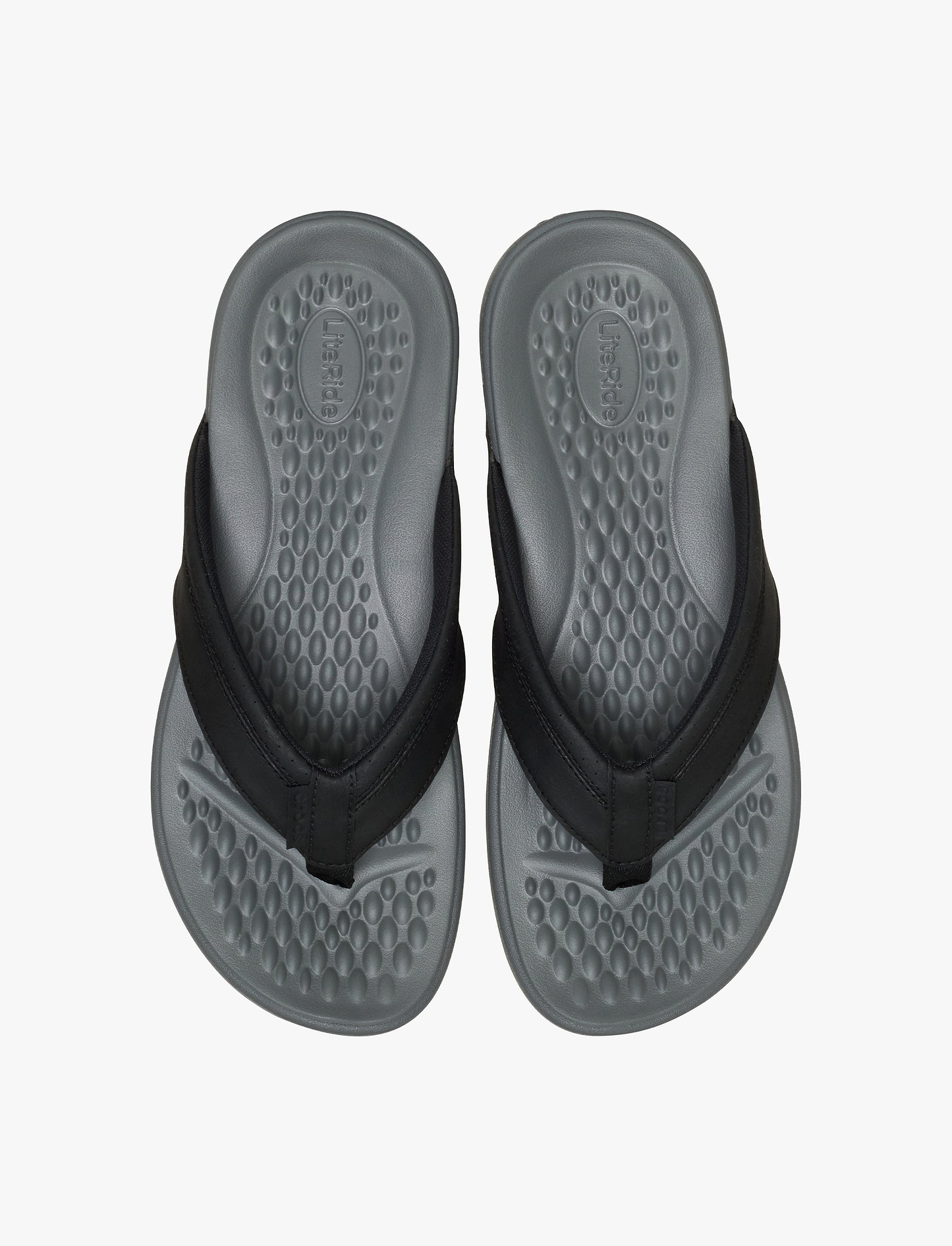 Crocs Yukon Surf LR Flip - כפכפי אצבע קרוקס לגברים בצבע אפור סלייט/שחור