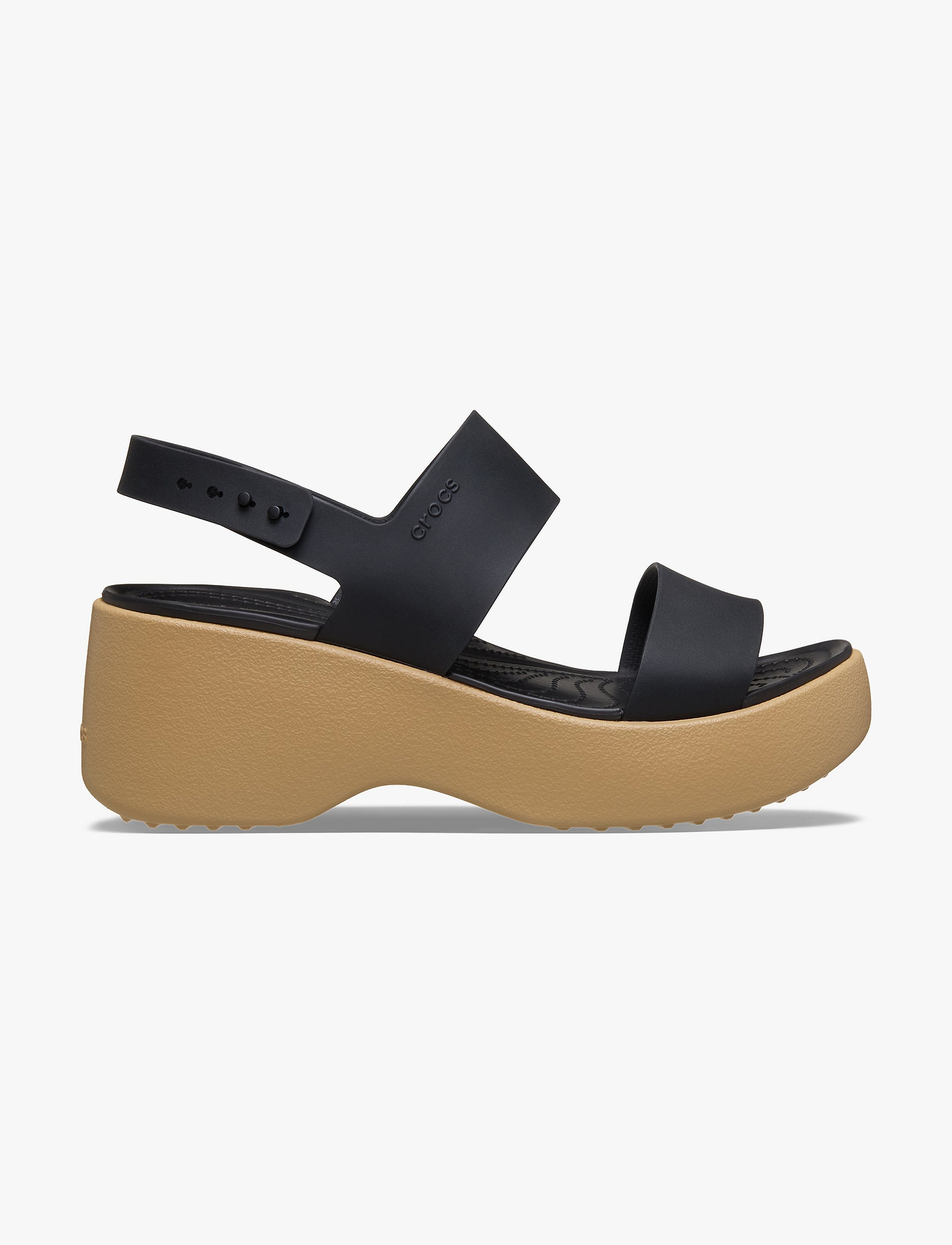 Crocs Brooklyn Sky Sandal - סנדלי פלטפורמה קרוקס ברוקלין סקיי לנשים בצבע שחור/חום קשיו