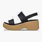 Crocs Brooklyn Sky Sandal - סנדלי פלטפורמה קרוקס ברוקלין סקיי לנשים בצבע שחור/חום קשיו