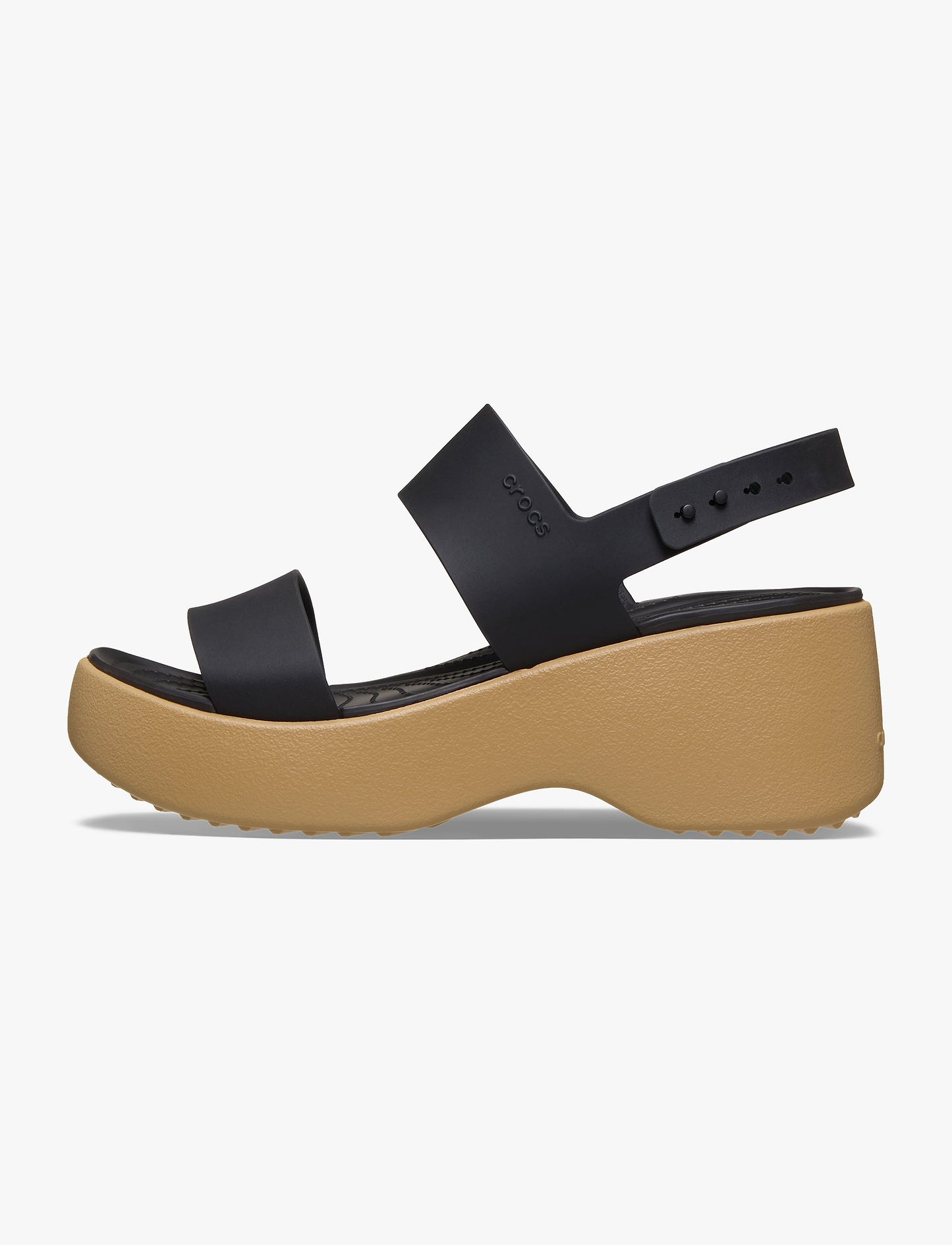 Crocs Brooklyn Sky Sandal - סנדלי פלטפורמה קרוקס ברוקלין סקיי לנשים בצבע שחור/חום קשיו