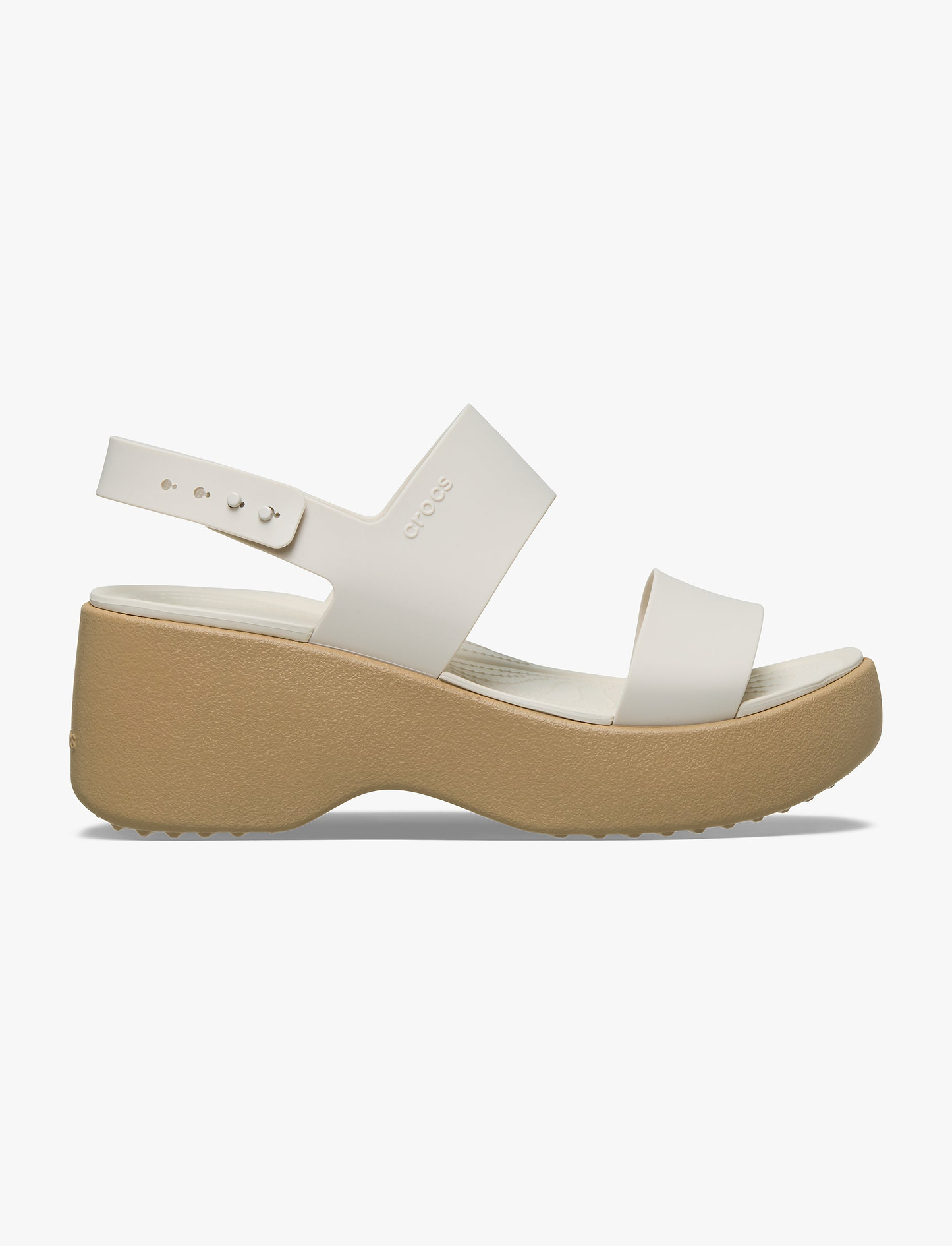 Crocs Brooklyn Sky Sandal - סנדלי פלטפורמה קרוקס ברוקלין סקיי לנשים בצבע פרפה/חום קשיו