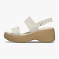 Crocs Brooklyn Sky Sandal - סנדלי פלטפורמה קרוקס ברוקלין סקיי לנשים בצבע פרפה/חום קשיו