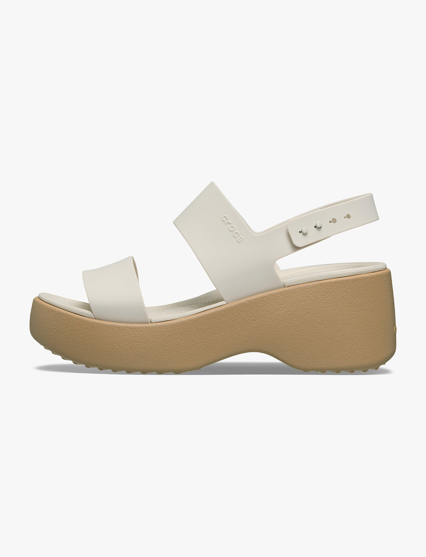 Crocs Brooklyn Sky Sandal - סנדלי פלטפורמה קרוקס ברוקלין סקיי לנשים בצבע פרפה/חום קשיו