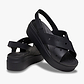 Crocs Brooklyn 4U Cross Strap Sandal - סנדלי פלטפורמה קרוקס ברוקלין לנשים בצבע שחור