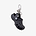 Crocs Classic Clog Bag Charm - מחזיק מפתחות קרוקס בצבע שחור