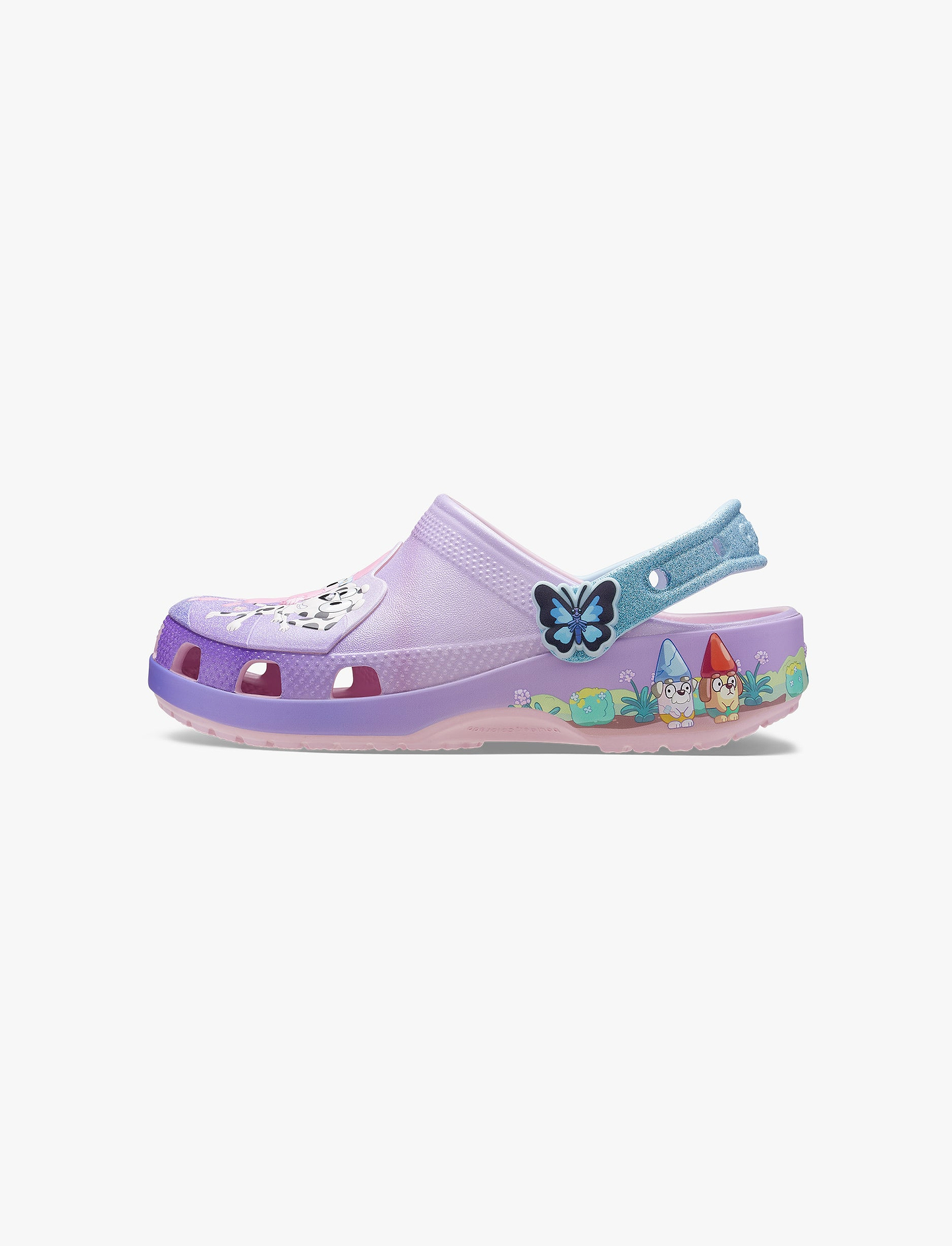 Toddler Bluey Friends Forever Classic Clog - כפכפי קרוקס בלואי חברים לנצח לילדים בצבע סגול