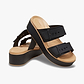 Crocs Brooklyn Buckle Matte Wrap LW - כפכפי פלטפורמה קרוקס ברוקלין לנשים בצבע שחור
