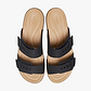 Crocs Brooklyn Buckle Matte Wrap LW - כפכפי פלטפורמה קרוקס ברוקלין לנשים בצבע שחור
