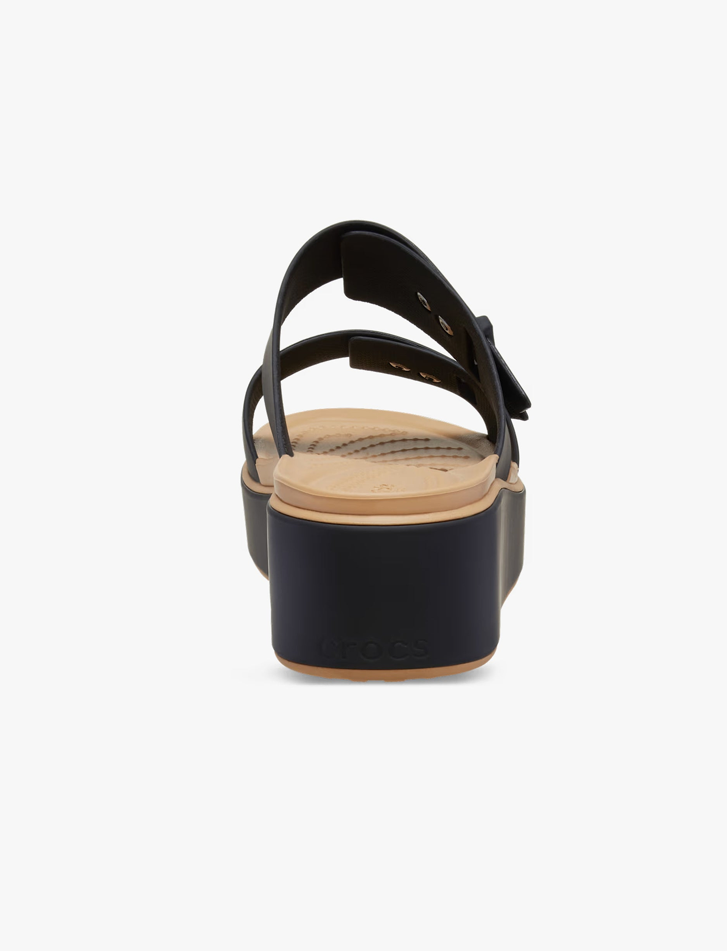 Crocs Brooklyn Buckle Matte Wrap LW - כפכפי פלטפורמה קרוקס ברוקלין לנשים בצבע שחור