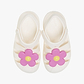 Crocs Classic Flower Fisherman T -  סנדלי קרוקס לקטנטנים בצבע לבן גיר