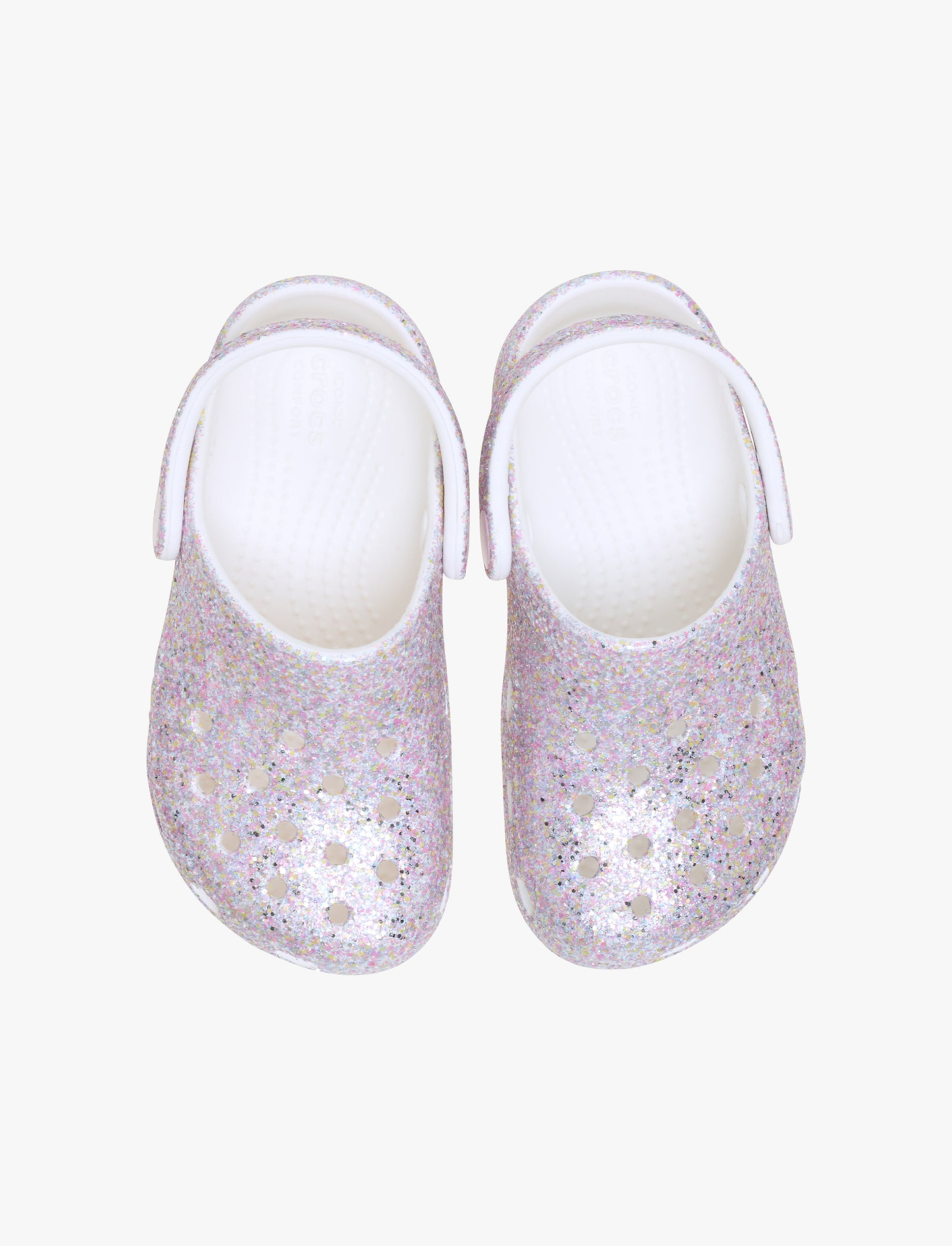 Crocs Classic Fantasy Glitter Clog T - כפכפי קרוקס קלוג נצנצים לילדים בצבע לבן