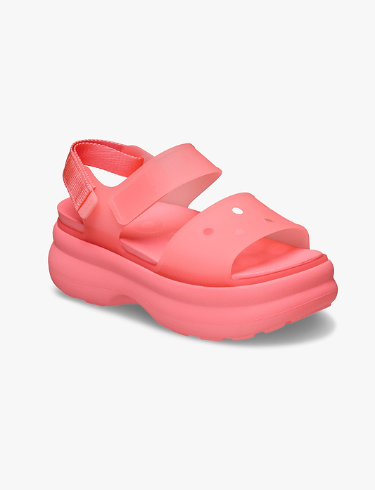 Crocs Soho Frosted Y Strap Sandal - סנדלי פלטפורמה קרוקס לנשים בצבע גויאבה