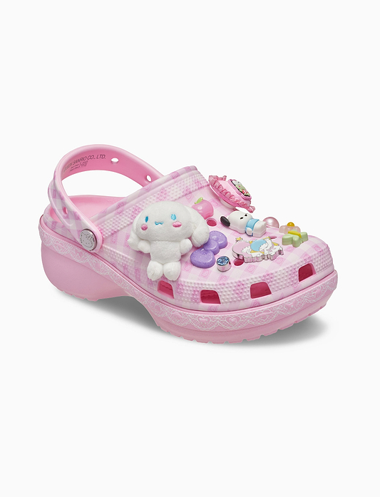 Crocs Hello Kitty and Friends Classic Platform Clog - כפכפי קרוקס פלטפורמה הלו קיטי וחברים לנשים בצבע ורוד