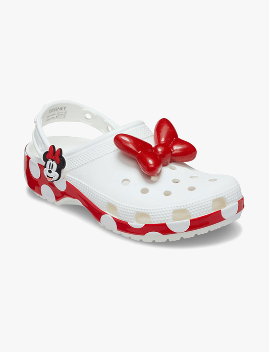 Crocs Minnie Mouse Classic Clog - כפכפי קרוקס מיני מאוס לנשים בצבע לבן/אדום