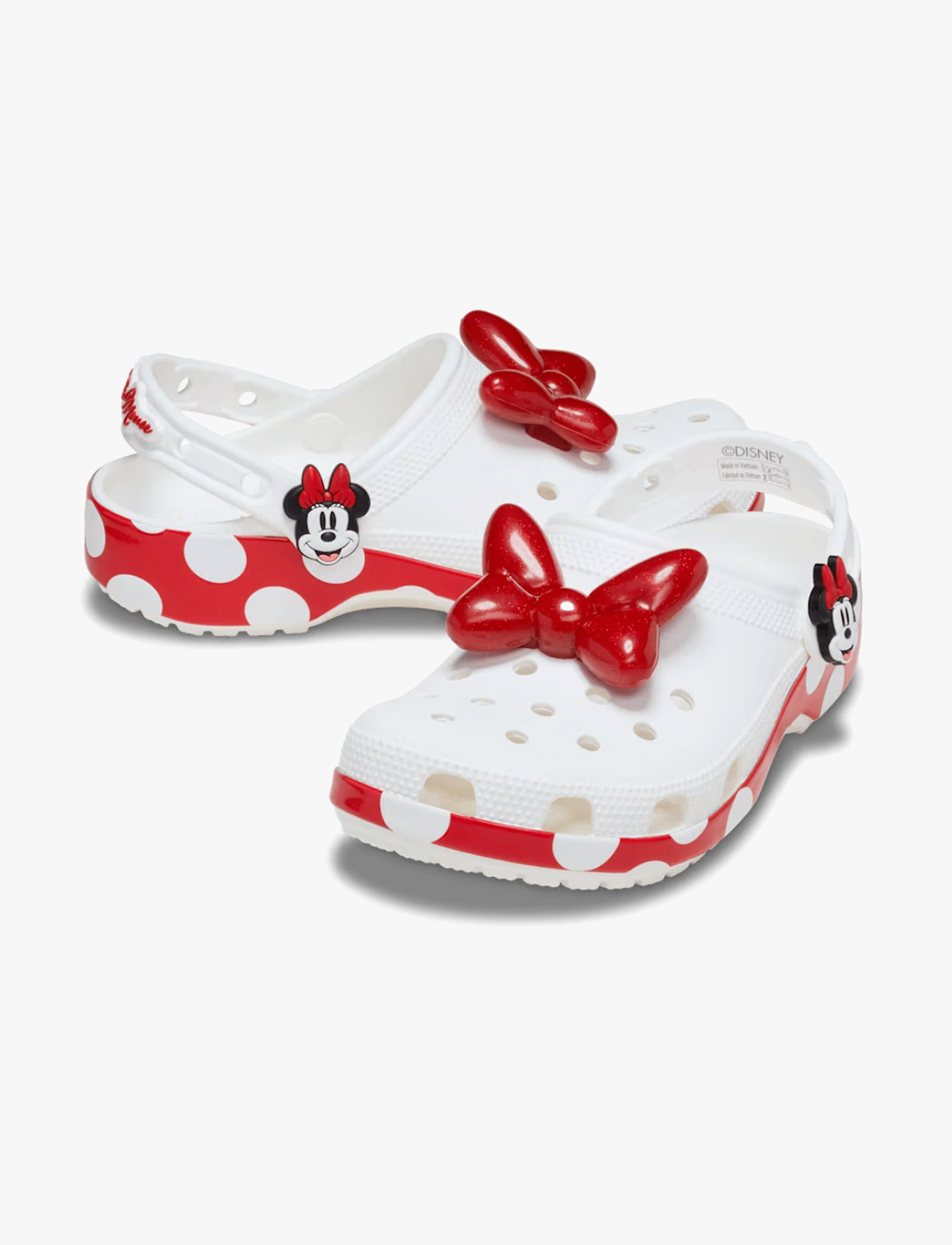 Crocs Minnie Mouse Classic Clog - כפכפי קרוקס מיני מאוס לנשים בצבע לבן/אדום