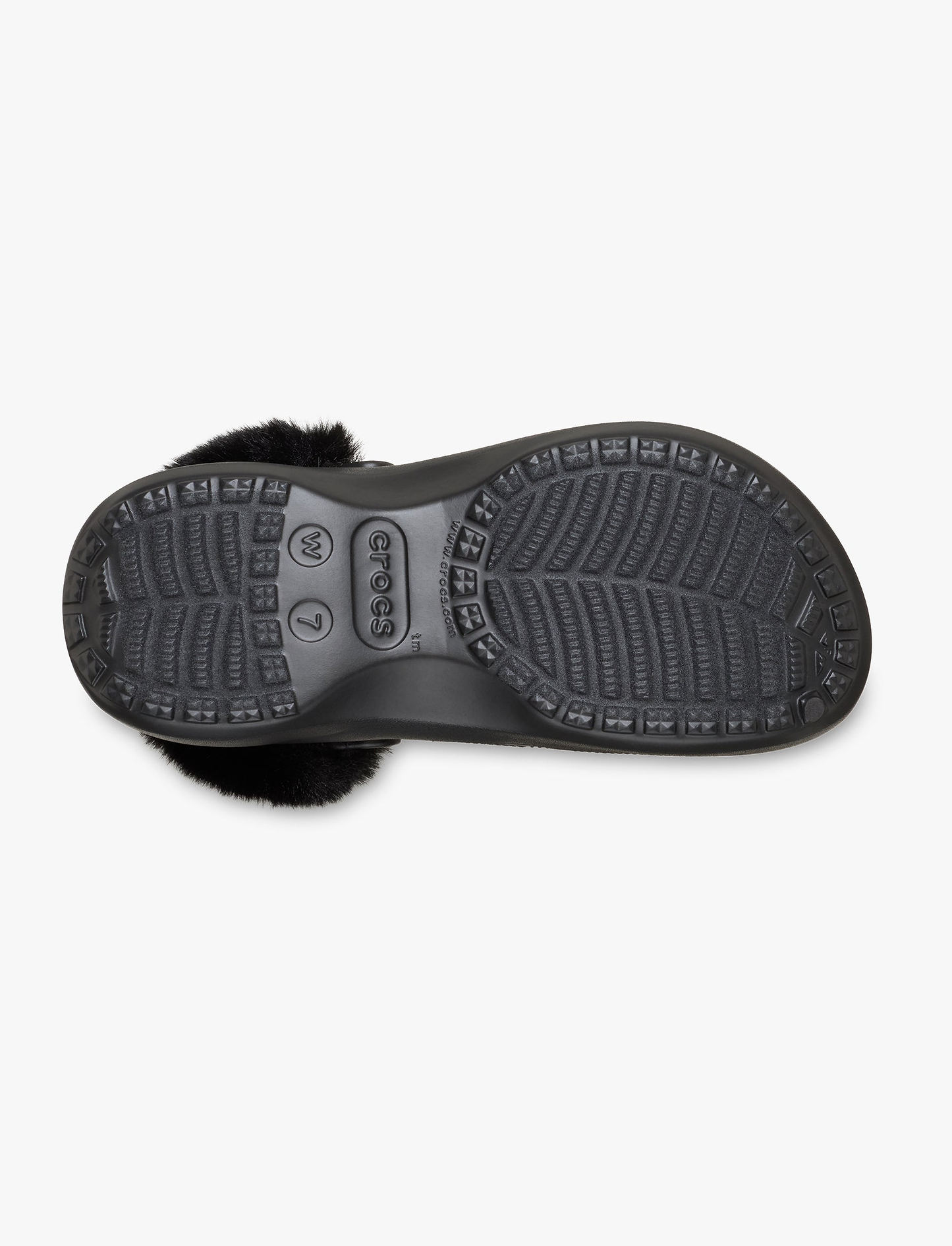 Crocs Classic Platform Fuzz Lined Clog - כפכפי קרוקס פלטפורמה פרוותיים לנשים בצבע שחור