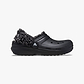 Crocs Classic Fleece Lined Clog K - כפכפי קלוג קרוקס פרוותיים בצבע שחור