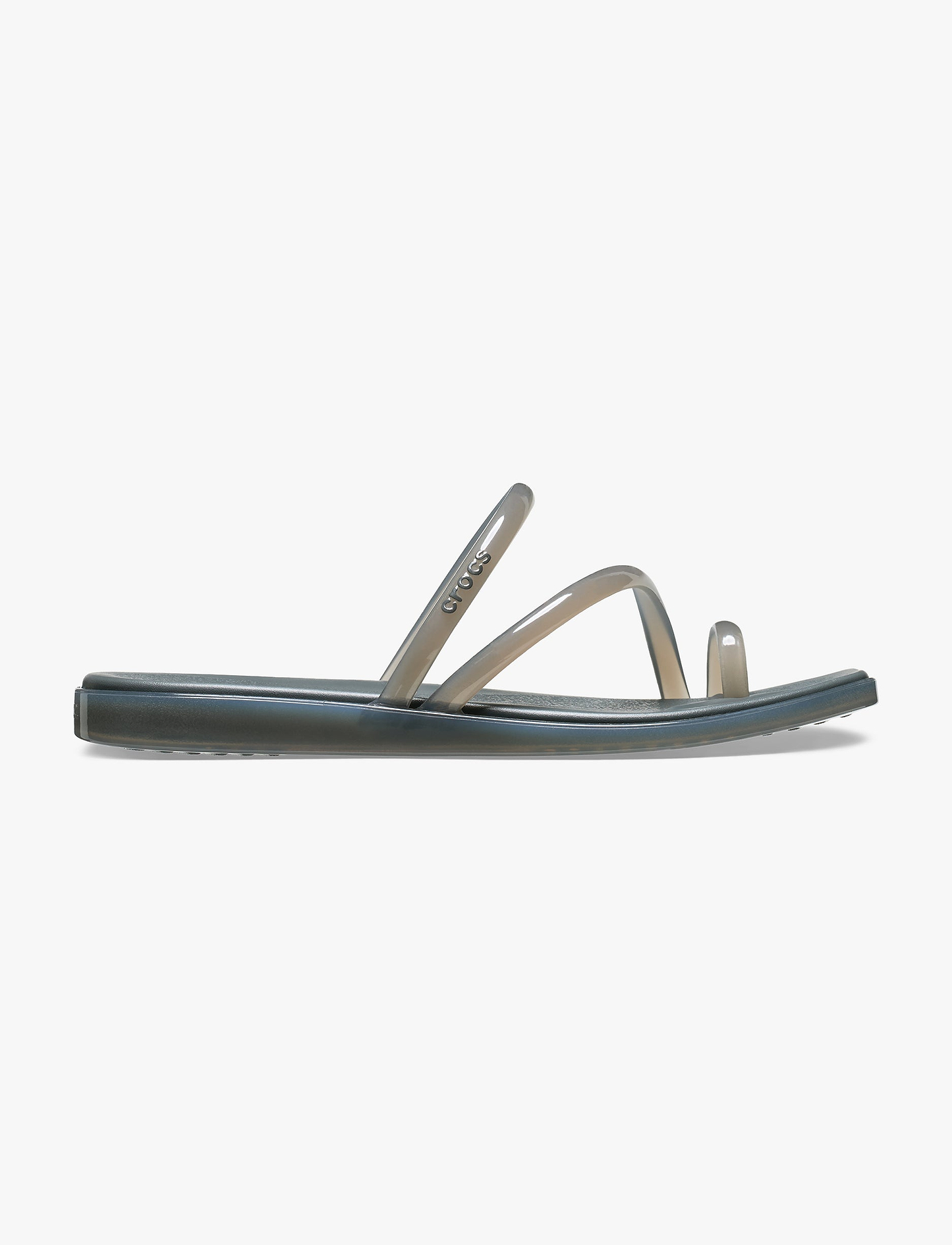 Crocs Miami Jelly Toe Loop Sandal - סנדלי קרוקס מיאמי לנשים בצבע קרבון ג'לי