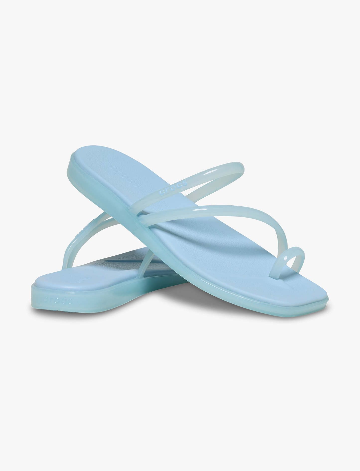 Crocs Miami Jelly Toe Loop Sandal - סנדלי קרוקס מיאמי לנשים בצבע כחול שמיים ג'לי