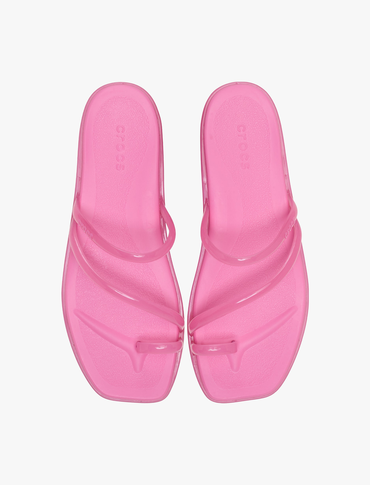 Crocs Miami Jelly Toe Loop Sandal - סנדלי קרוקס מיאמי לנשים בצבע ורוד לימונדה ג'לי