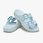 Crocs Saturday Enamel Buckle Sandal - כפכפי קרוקס לנשים בצבע קרח מאודה