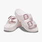 Crocs Saturday Enamel Buckle Sandal - כפכפי קרוקס לנשים בצבע ורוד קרחוני