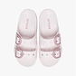 Crocs Saturday Enamel Buckle Sandal - כפכפי קרוקס לנשים בצבע ורוד קרחוני