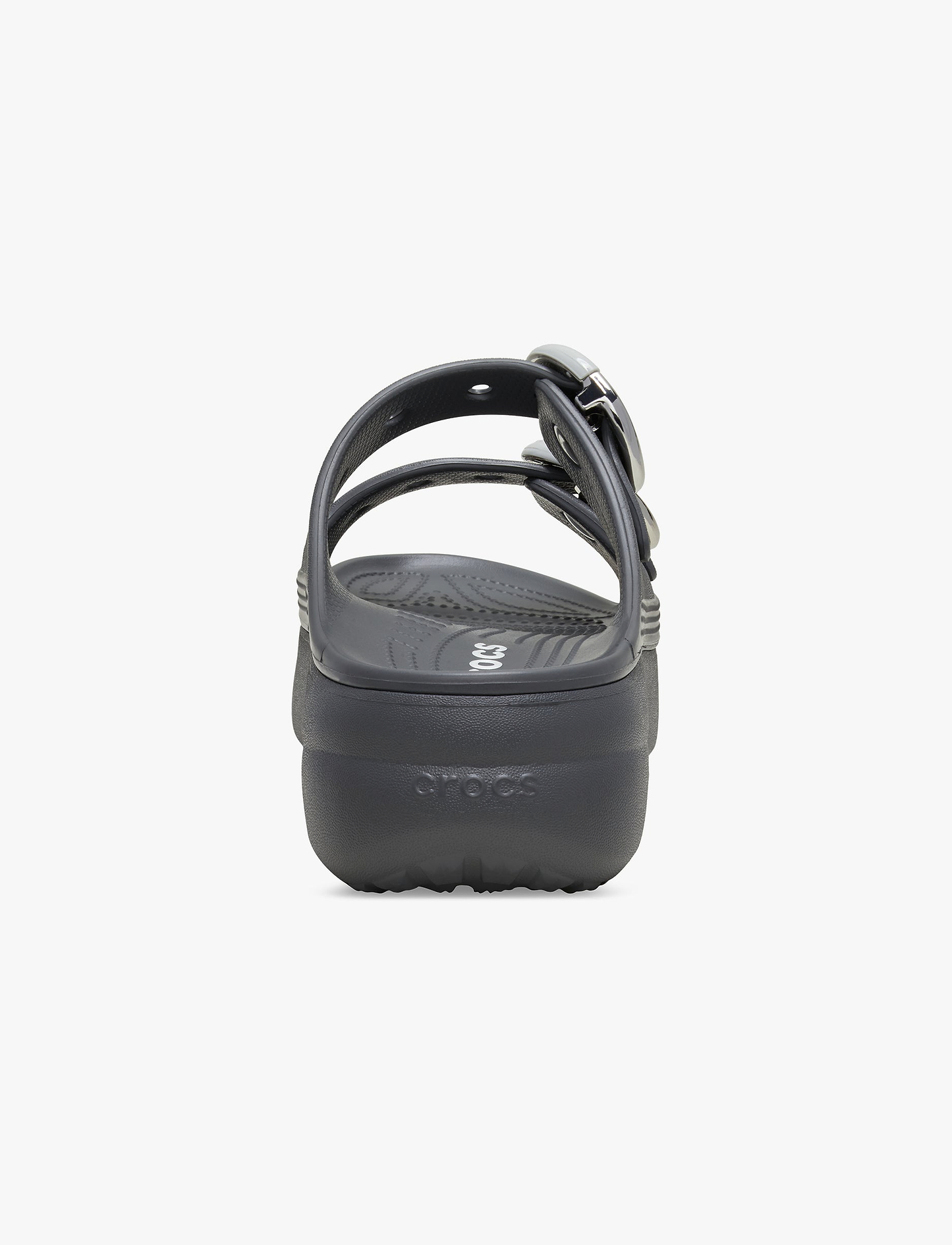 Crocs Saturday Platform Dipped Buckle Sandal - סנדלי פלטפורמה קרוקס לנשים בצבע אפור קרבון