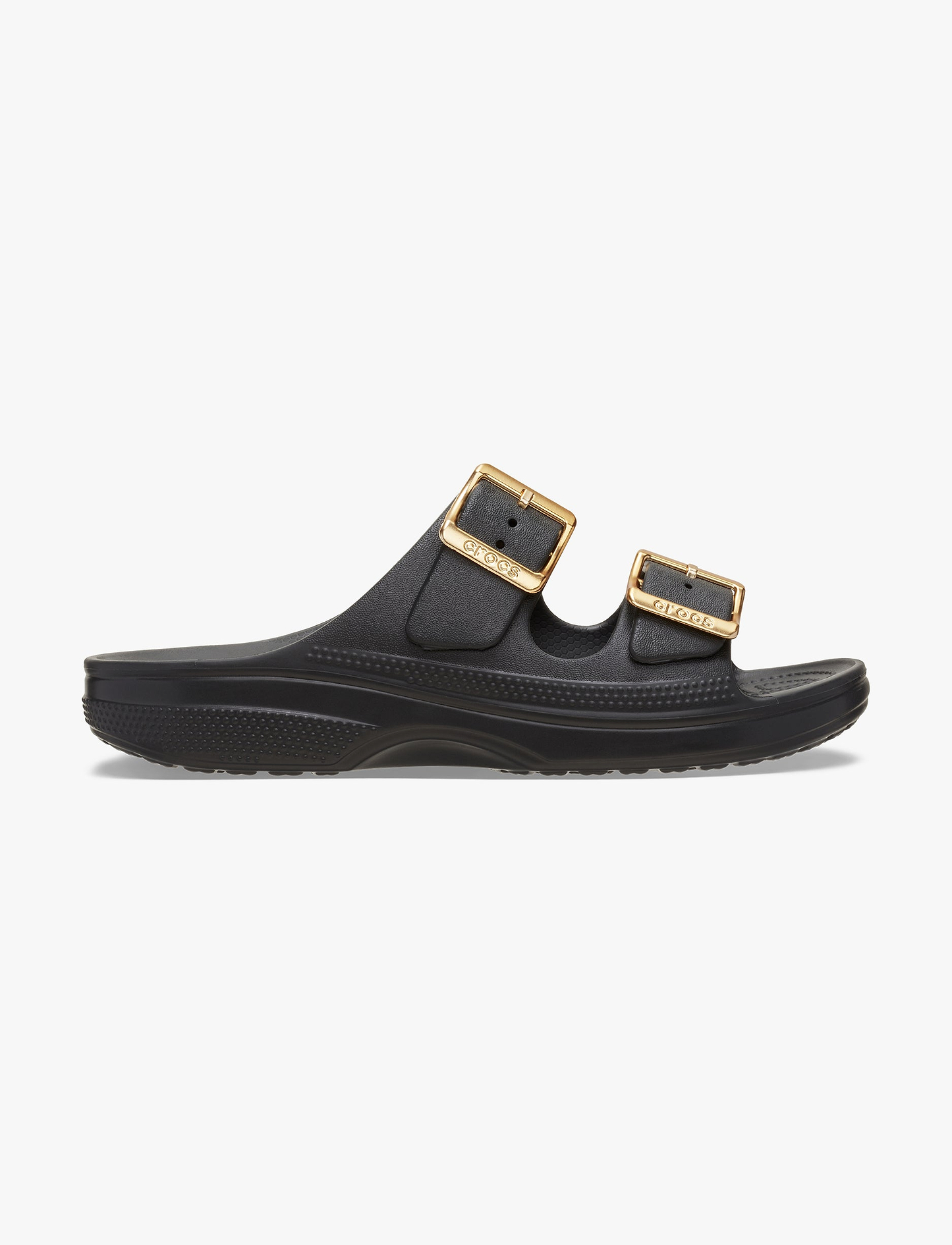 Crocs Saturday Metallic Buckle Sandal - סנדלי קרוקס לנשים בצבע שחור