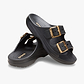 Crocs Saturday Metallic Buckle Sandal - סנדלי קרוקס לנשים בצבע שחור