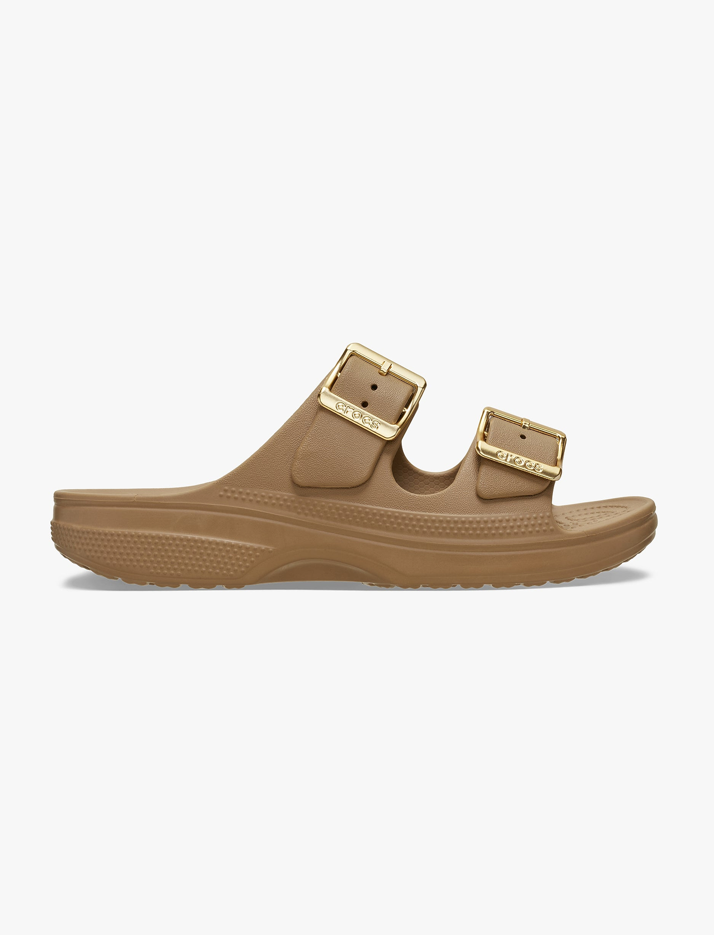 Crocs Saturday Metallic Buckle Sandal - סנדלי קרוקס לנשים בצבע חום כהה ספירה