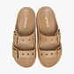 Crocs Saturday Metallic Buckle Sandal - סנדלי קרוקס לנשים בצבע חום כהה ספירה