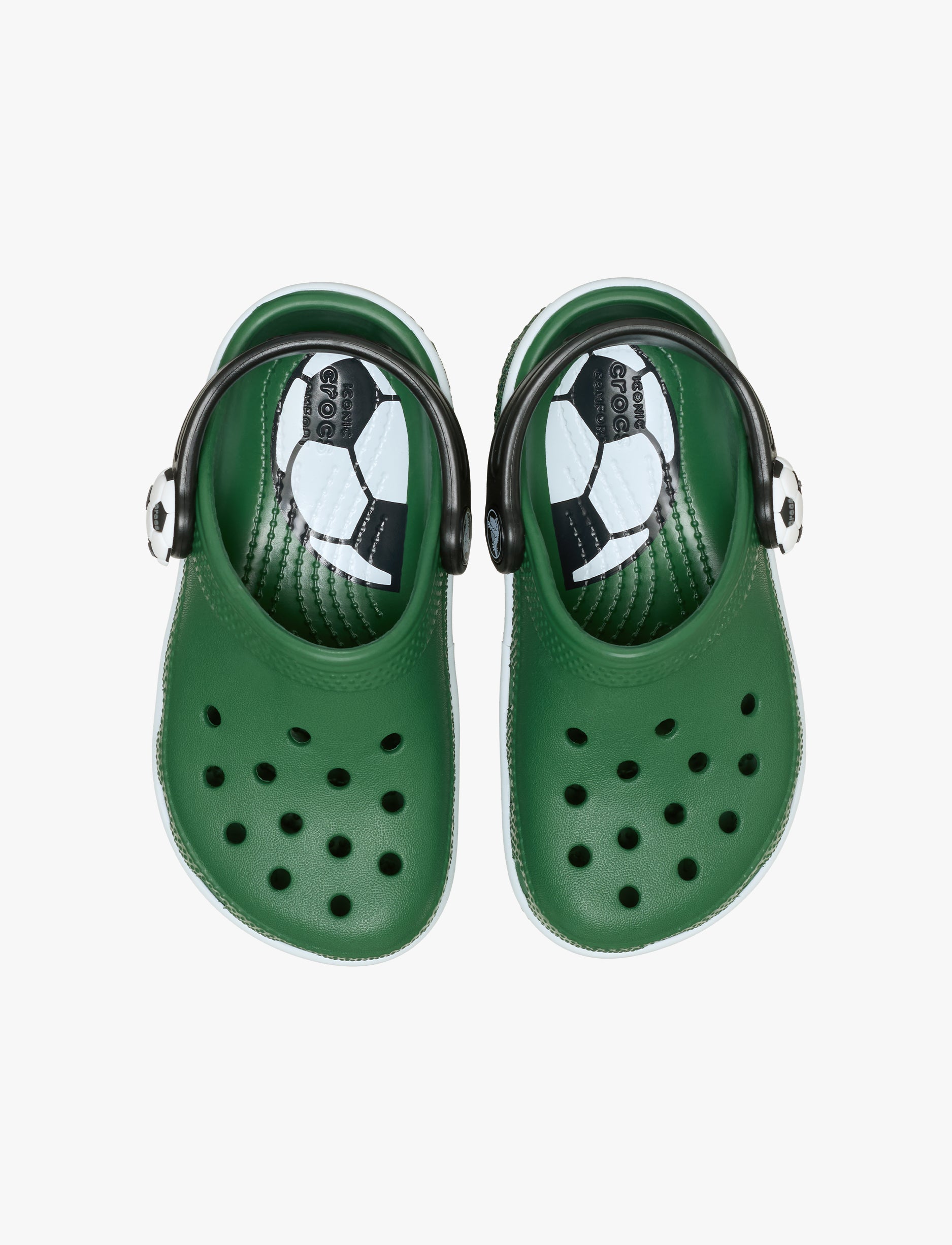 Crocs Classic Soccer Turf - כפכפי קרוקס כדורגל לילדים בצבע ירוק דשא מידות קטנות