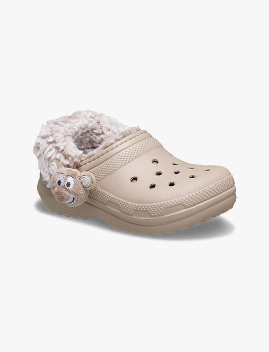 Crocs Classic Bear Plush Fleece Lined Clog T - כפכפי קרוקס קלוג פרוותיים לילדים