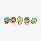 Crocs Jibbitz charms Super Mario - מארז 5 ג'יביטים קרוקס