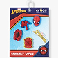 Crocs Jibbitz Spider Man  - מארז 5 ג'יביטים קרוקס