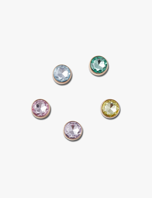 Crocs Jibbitz Gold and Gem  - מארז 5 ג'יביטים קרוקס