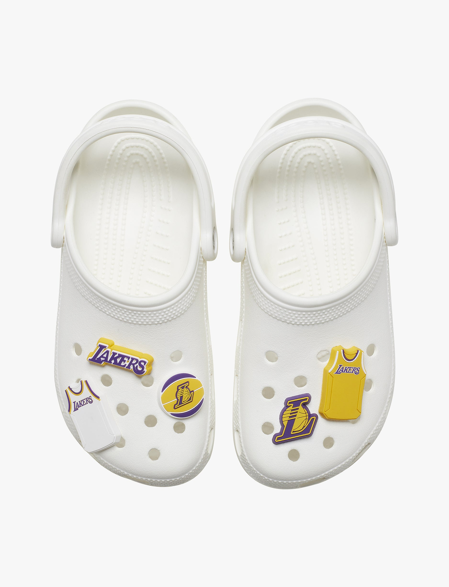 Crocs Jibbitz charms NBA Los Angeles Lakers - מארז 5 ג'יביטים קרוקס