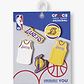 Crocs Jibbitz charms NBA Los Angeles Lakers - מארז 5 ג'יביטים קרוקס
