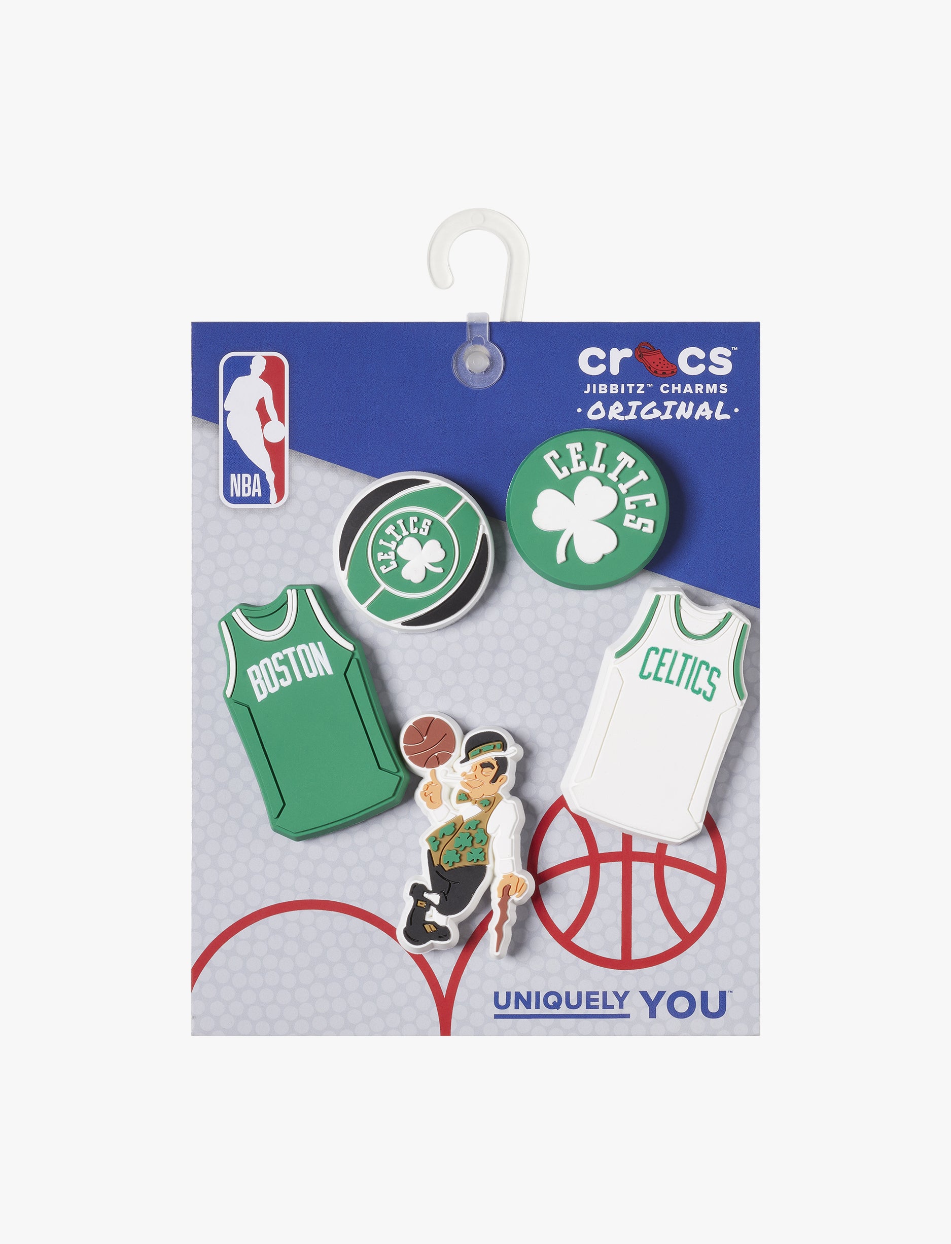 Crocs Jibbitz NBA Boston Celtics - מארז 5 ג'יביטים קרוקס