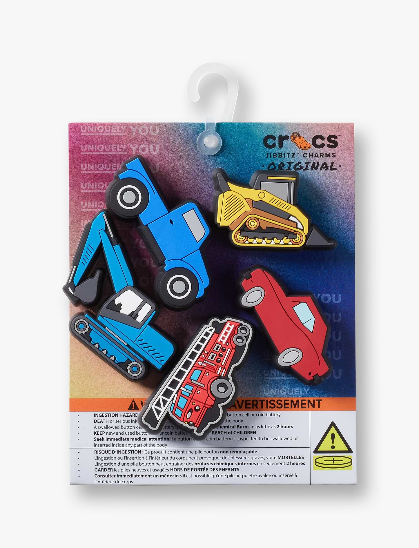 Crocs Jibbitz charms Lights Up CarsTrucks - מארז 5 ג'יביטים קרוקס עם אורות