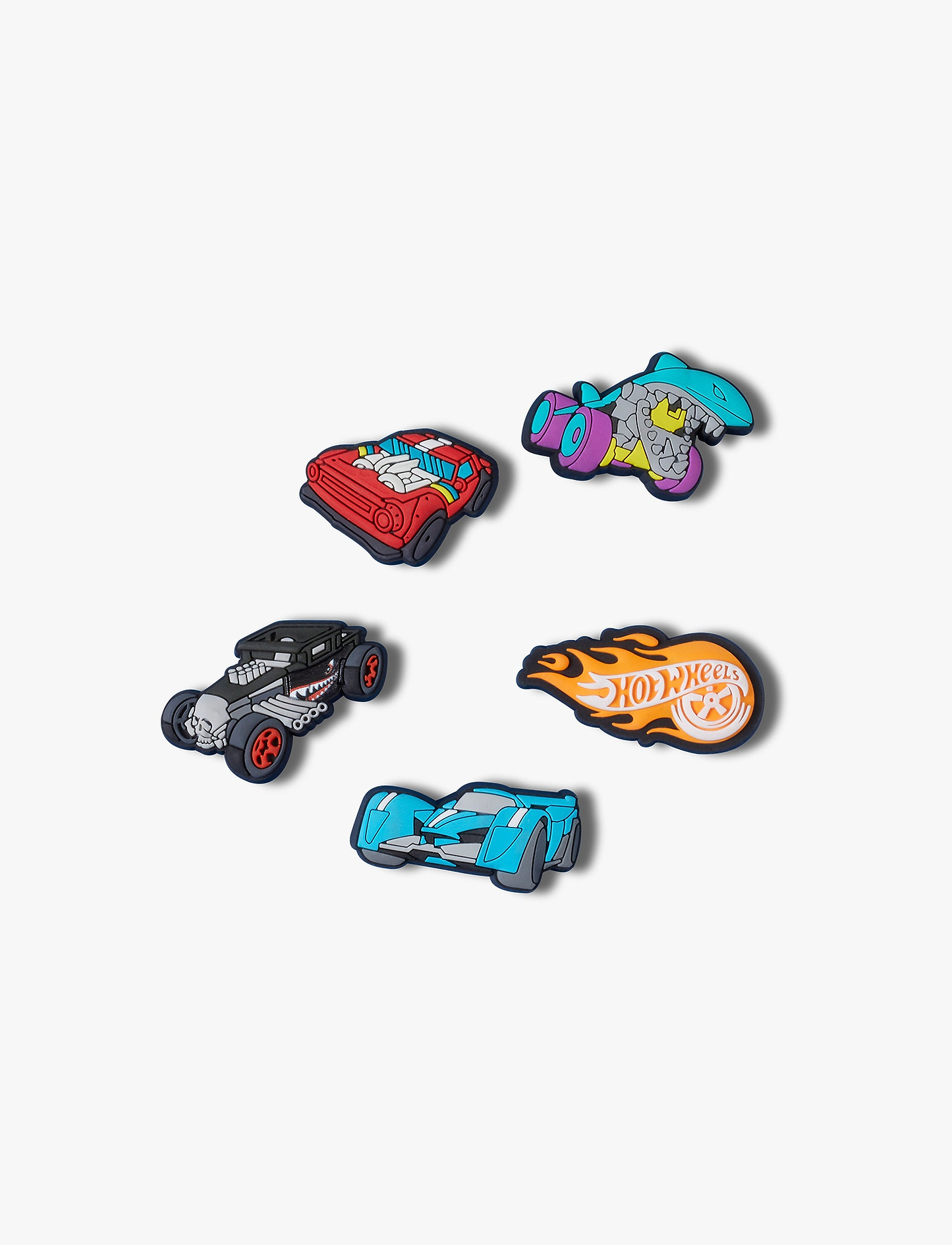 Crocs Jibbitz Hot Wheels - מארז 5 ג'יביטים קרוקס