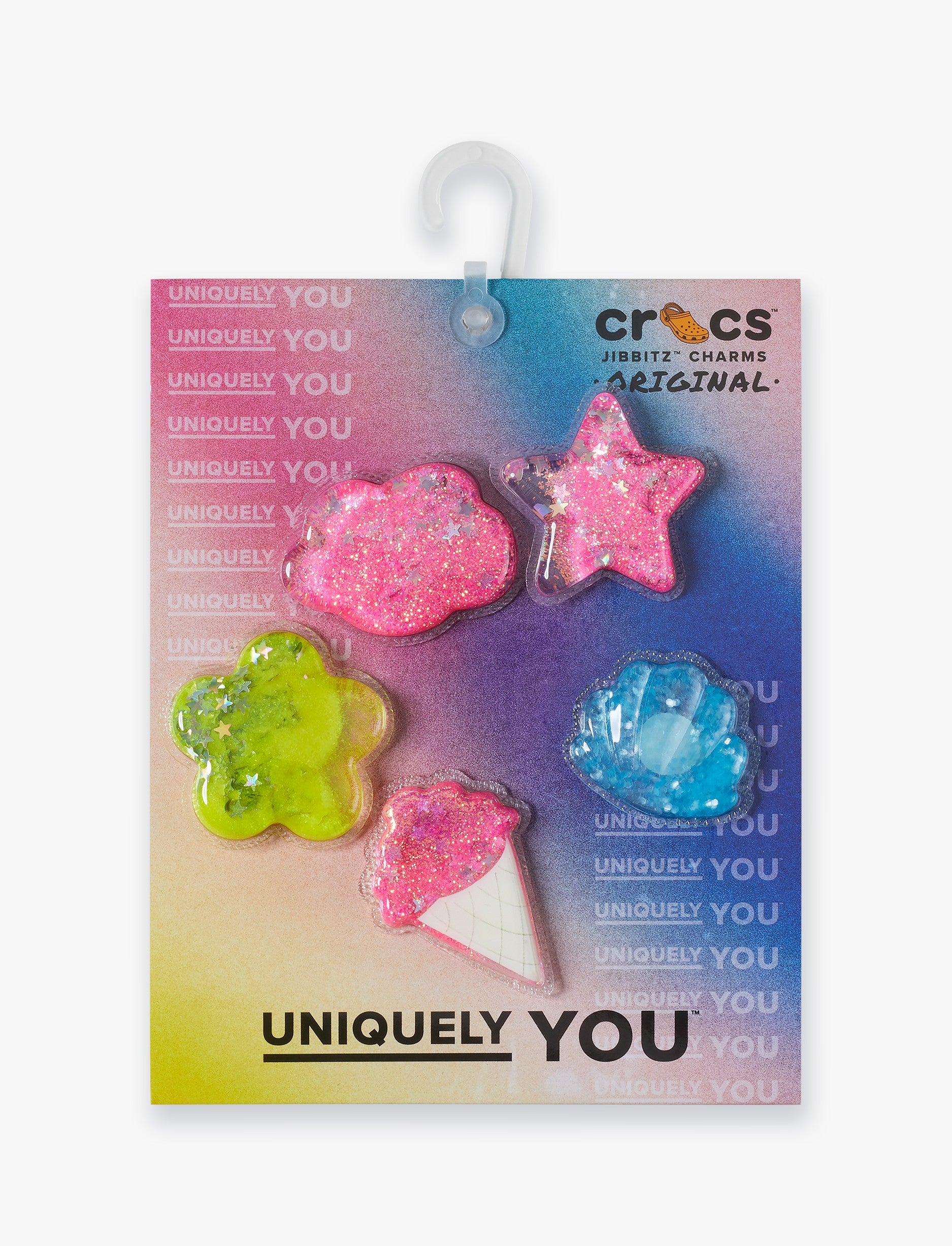 Crocs Jibbitz Squish Glitter Icons - מארז 5 ג'יביטים קרוקס