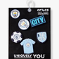 Crocs Jibbitz Manchester City - מארז 5 ג'יביטים קרוקס