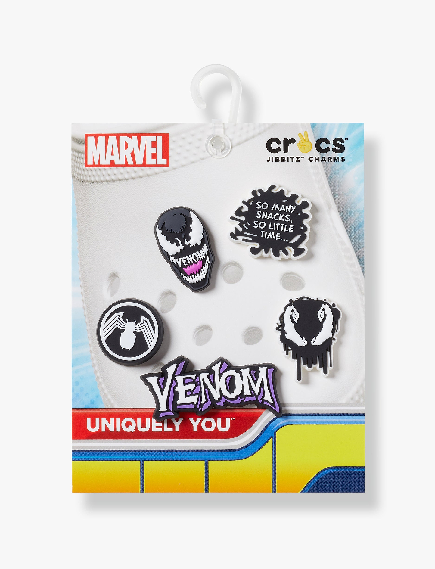 Crocs Jibbitz Spider-man Venom - מארז 5 ג'יביטים קרוקס