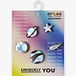 Crocs Jibbitz Irdscnt Out Of This World - מארז 5 ג'יביטים קרוקס
