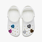Crocs Jibbitz Leopard Animal Print Heart - מארז 5 ג'יביטים קרוקס