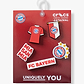 Crocs Jibbitz Bayern FC - מארז 5 ג'יביטים קרוקס